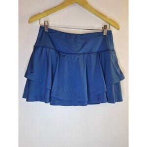 Women's Deep Blue Pull On Tennis Skort Sz M Built in Shorts Tennis Pickleball